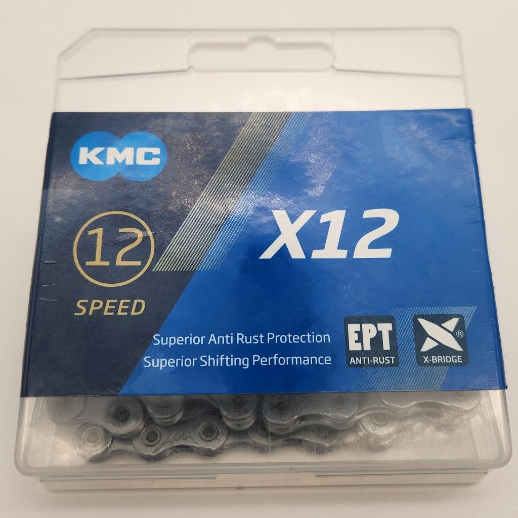 KMC X12 EPT Eco ProTeq 12-Speed Anti-Rust Silver 126-Links Bicycle Chain OPEN
