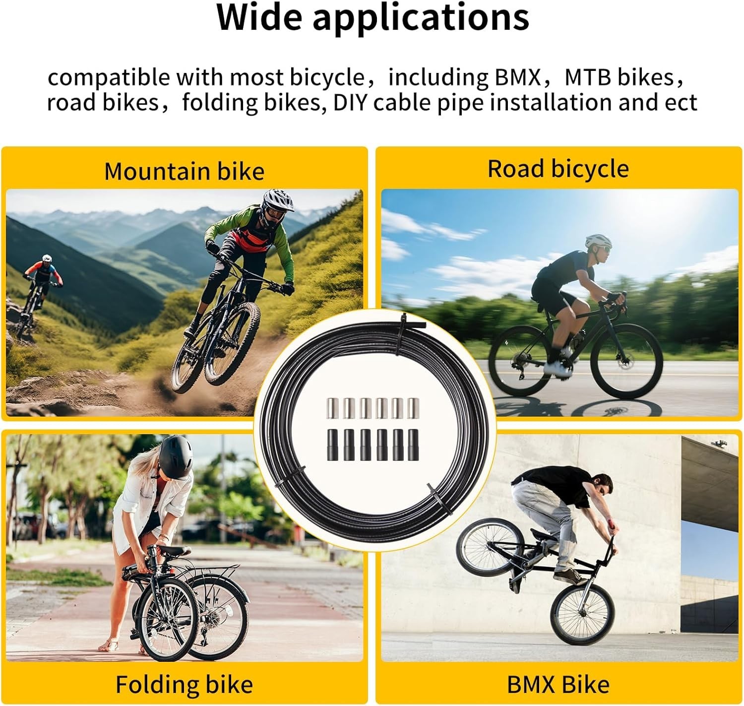 Brake Cable Housing Lined Bicycle Outer Tube Casing for Mountain Bike