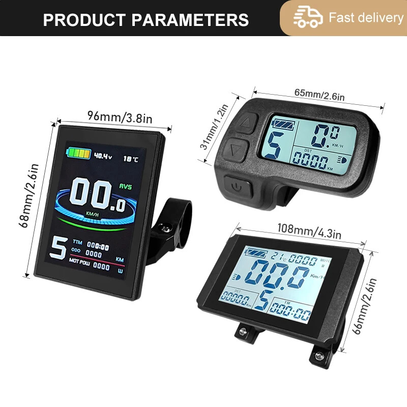 Electric Bicycle Display KT LCD3 LCD4 LCD5 LCD8H LCD9R 24V 36V 48V 72V Display