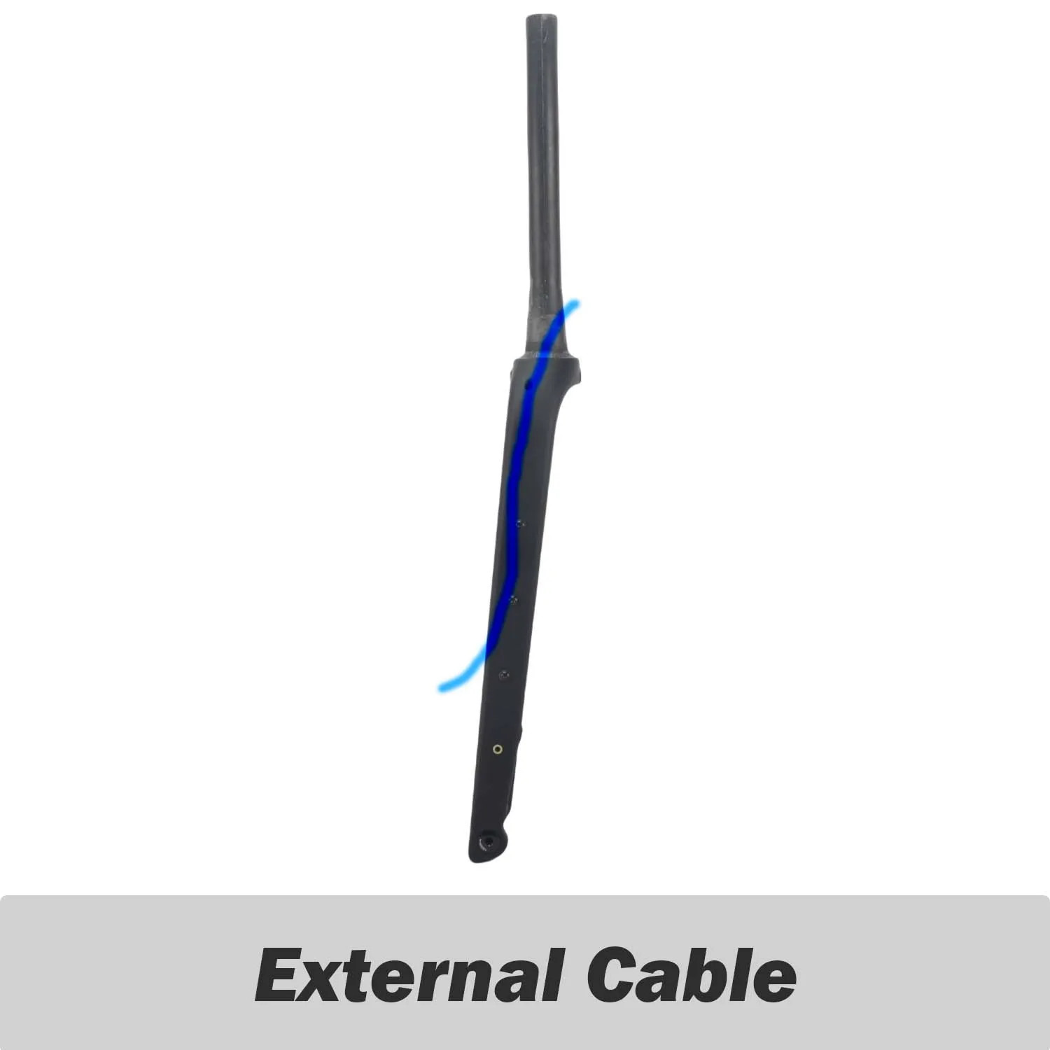 Carbon Fiber Gravel Road Bike Fork 700C 100*12mm Thru Axle Hidden External Cable