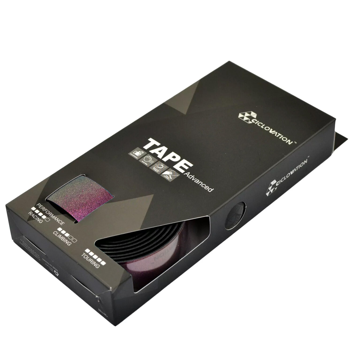 CICLOVATION Advanced Leather Touch Road Handlebar Tape , Aurora purple