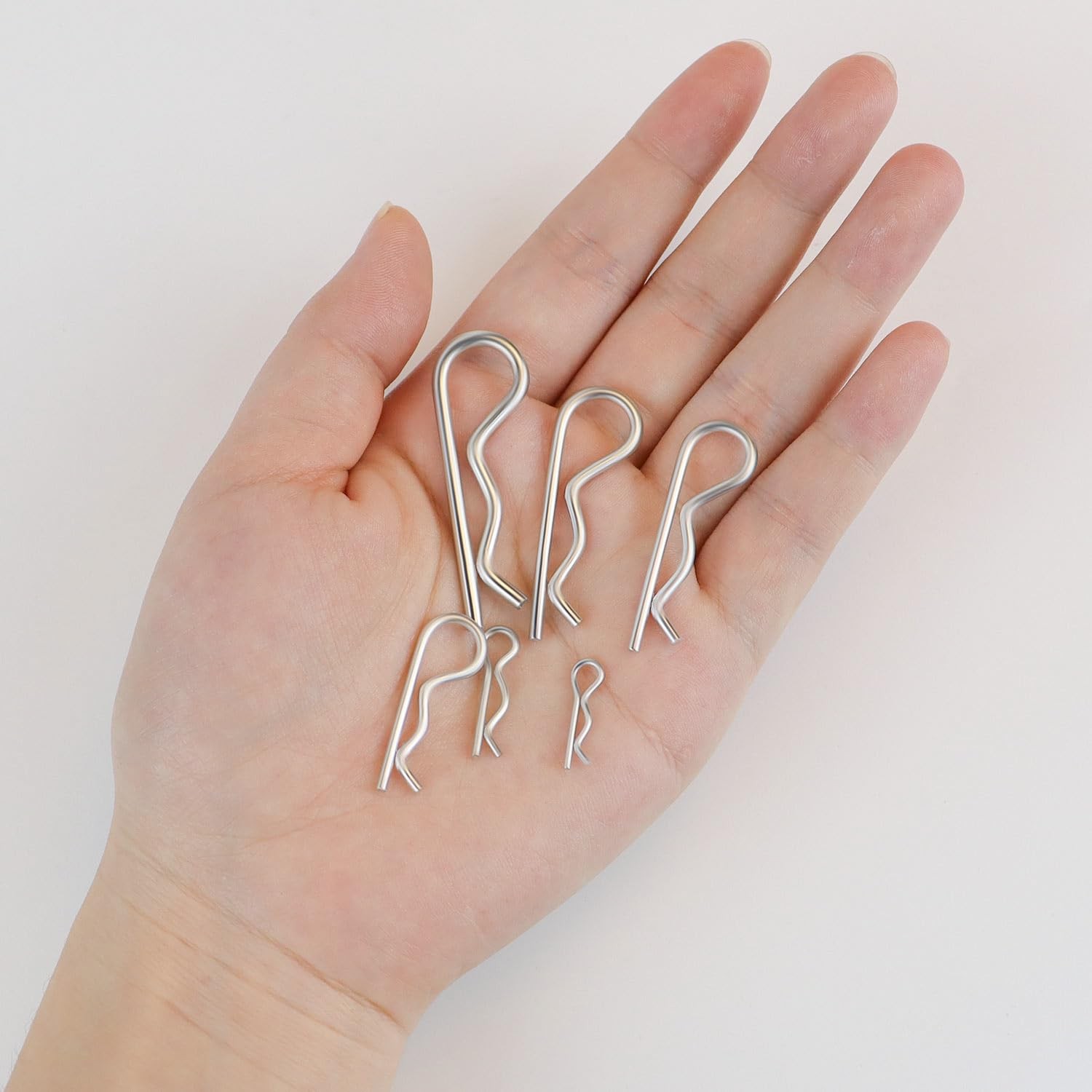100 Pcs Cotter Pin R Pins Carbon Steel R Clips Zinc 0.5 inches x 1