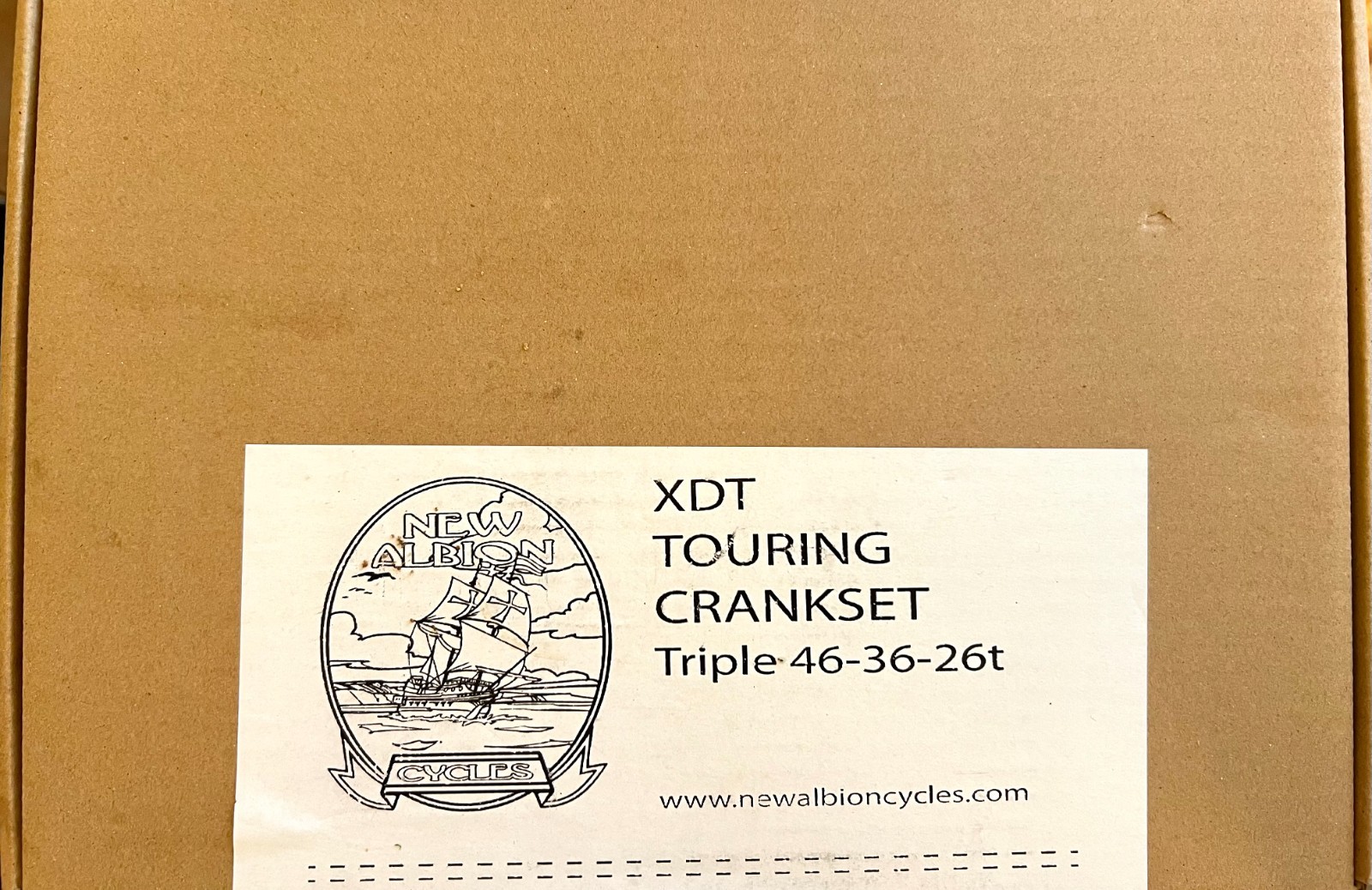 New Albion Cycles XDT Triple Crankset– 175mm 26/36/46T – 74/110 BCD Silver NEW