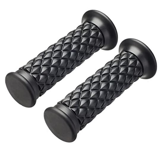 Motorcycle Hand Grips with Bar End Cap, Non Slip Rubber Handlebar Thruster