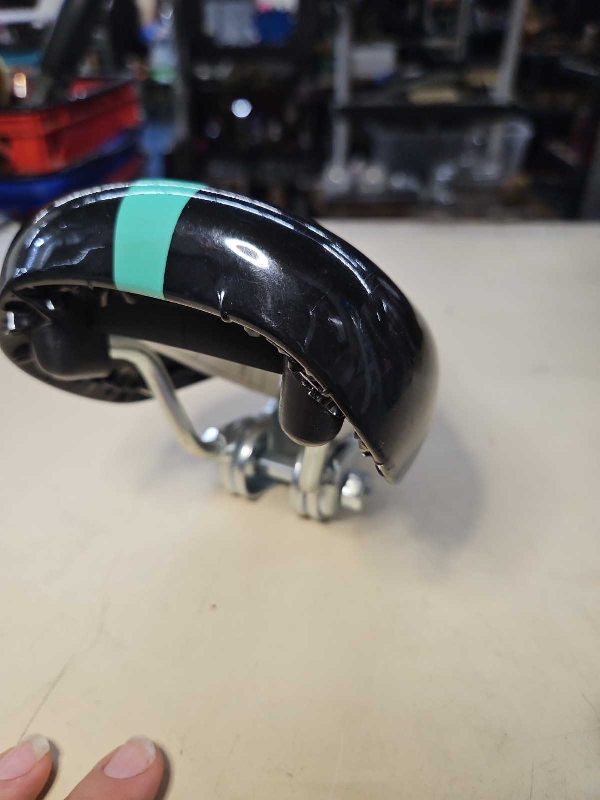 Schwinn Bike Saddle/Seat Black Purple Teal Pattern Line Astro