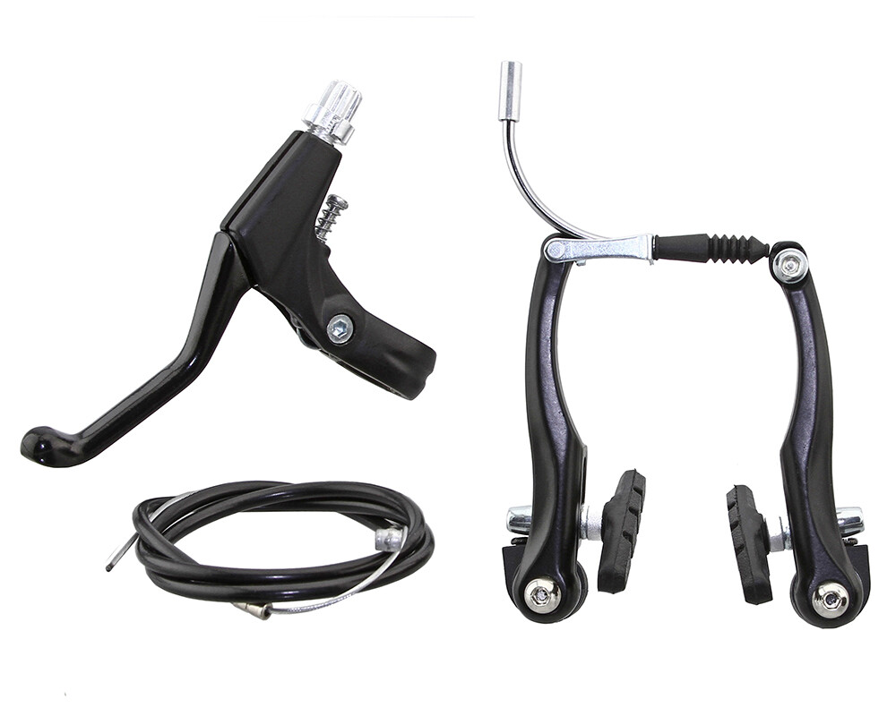 ALTALINE ALLOY FRONT OR REAR 110MM LONG V-BRAKE W/LEVER 408 BLACK.