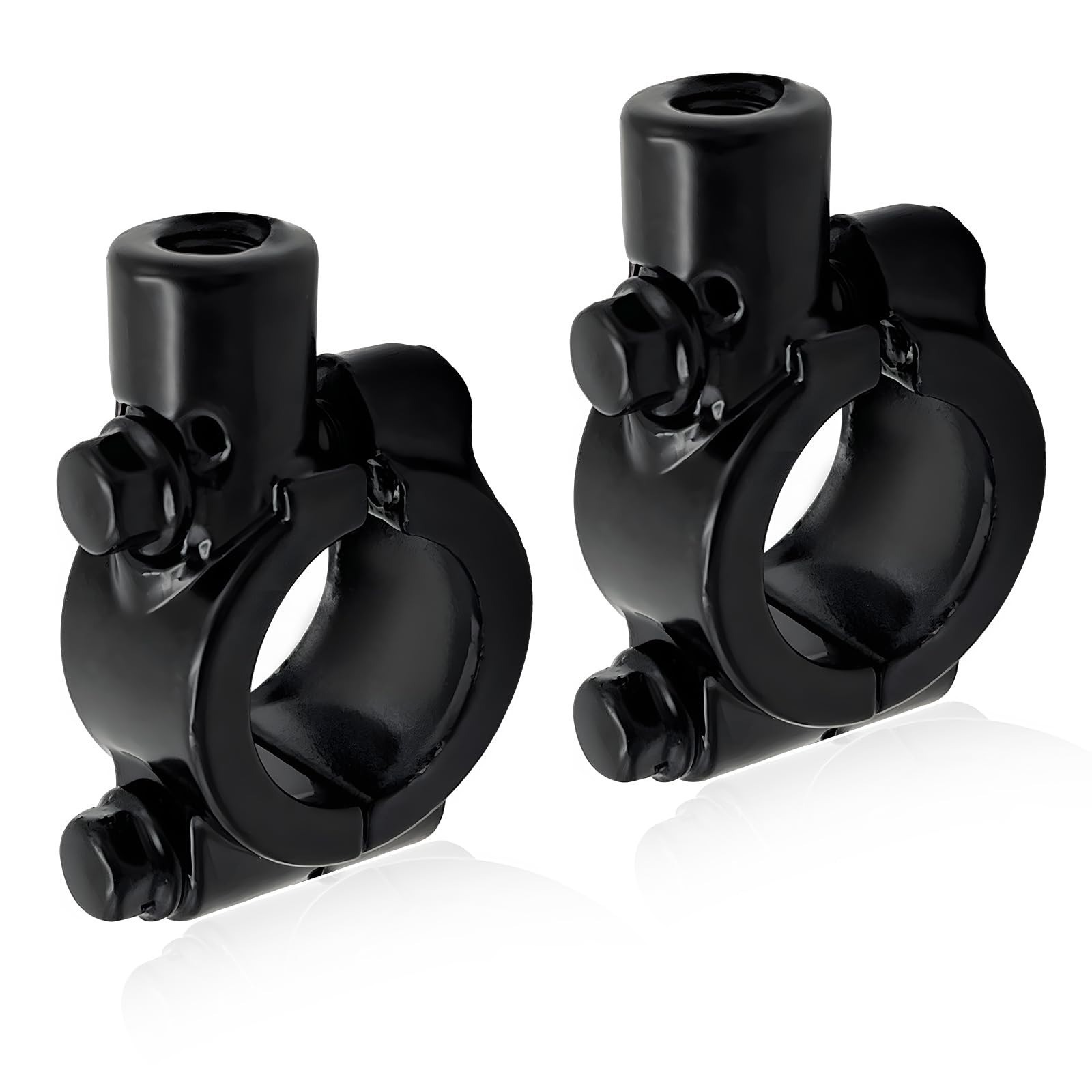 2PCS Aluminum Handlebar Mirror Mount Clamp for Motorcycle & Scooter