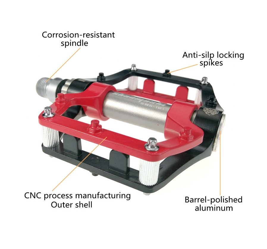 Aluminum Road MTB Bike XC Mountain Bicycle Pedal Flat Platform Pedals