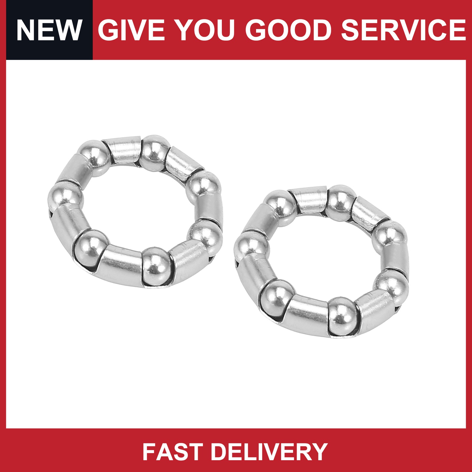 Universal 37.6mm x 7 Ball Bearings Cages Crank Wheel Bearing Retainer Pack of 2