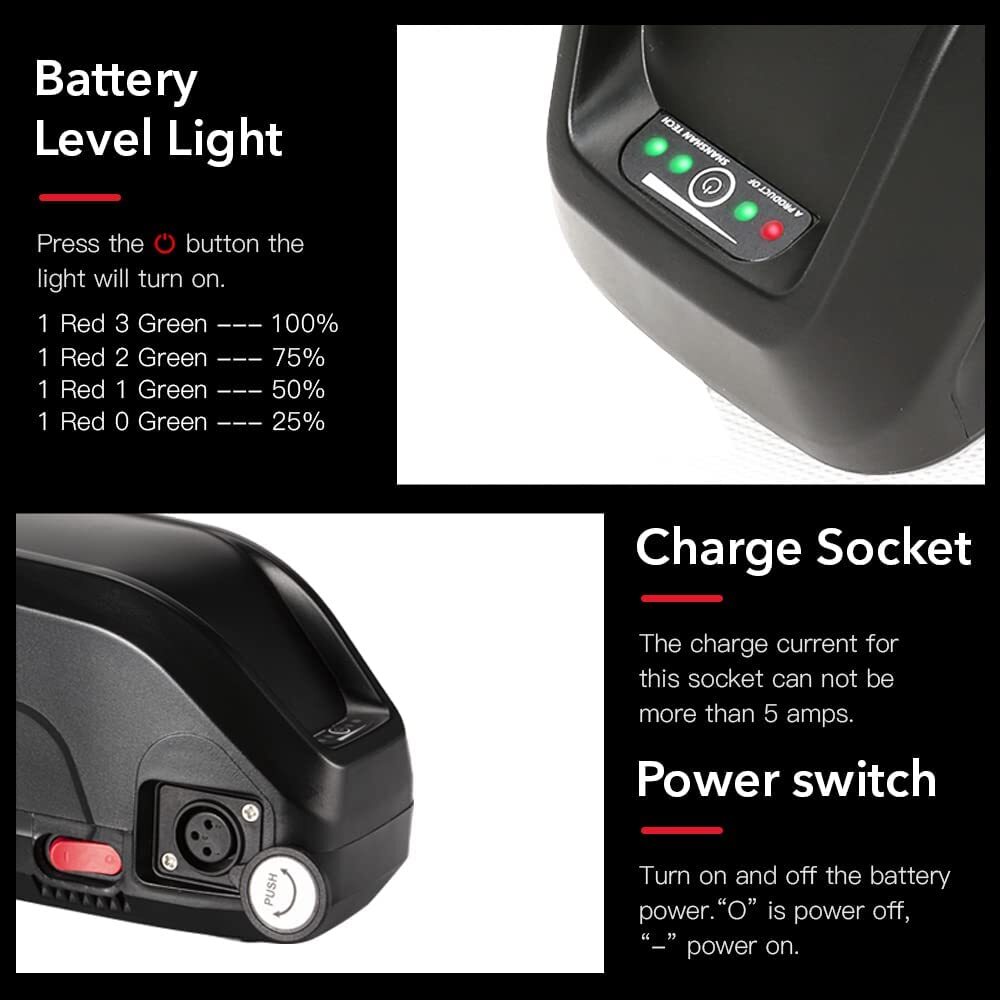36V 48V 52V 60V 10Ah 20Ah 25Ah Ebike Battery Lithium Electric Bicycle Battery