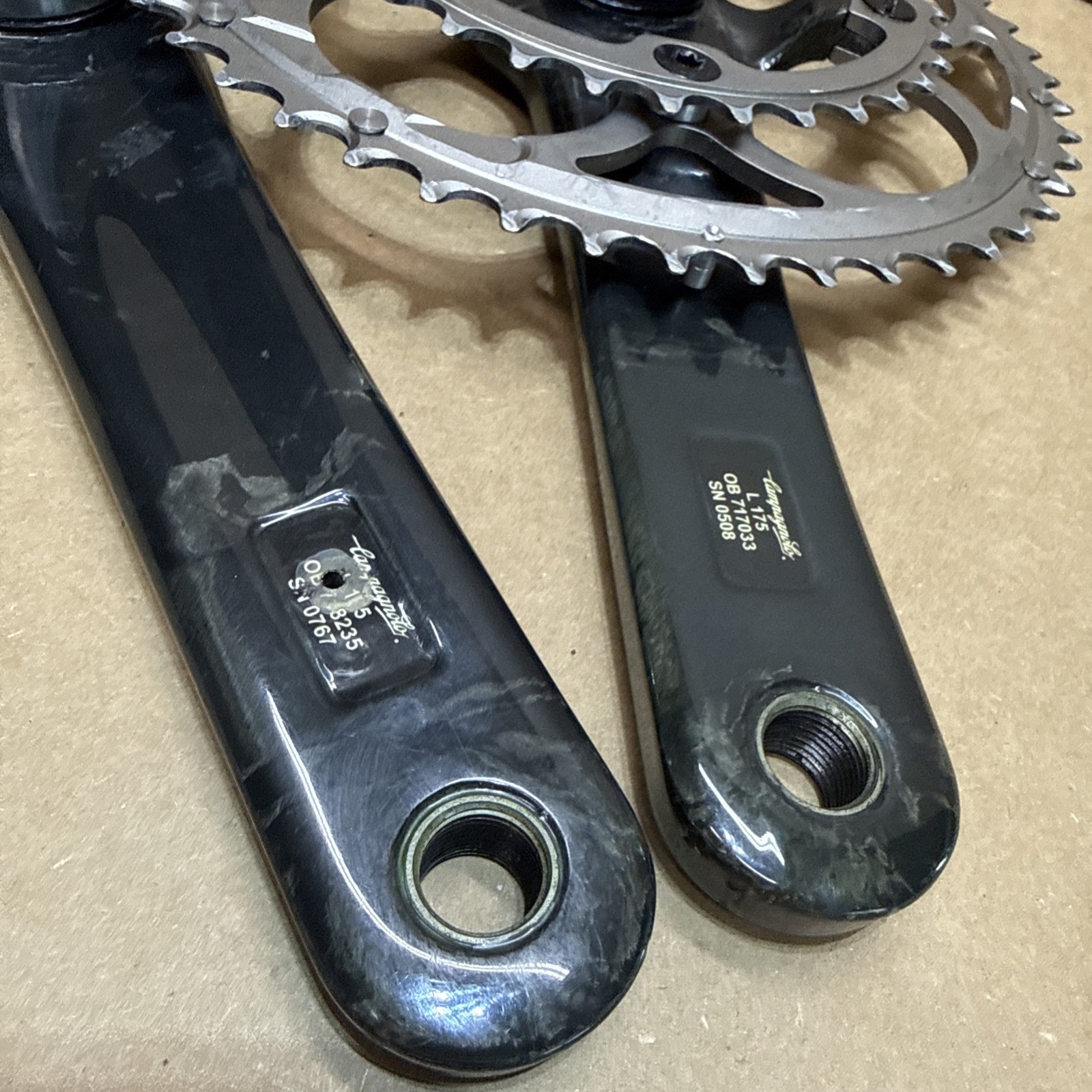 Campagnolo Record CT Carbon Fiber 175 UT Compact Crankset Campy 50/34 wbd54
