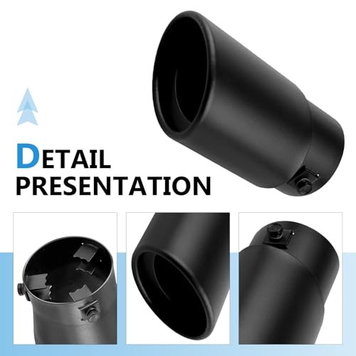 Stainless Steel Car Exhaust Tip, 2.75″-3″ Adjustable Car Exhaust Tail Muffler