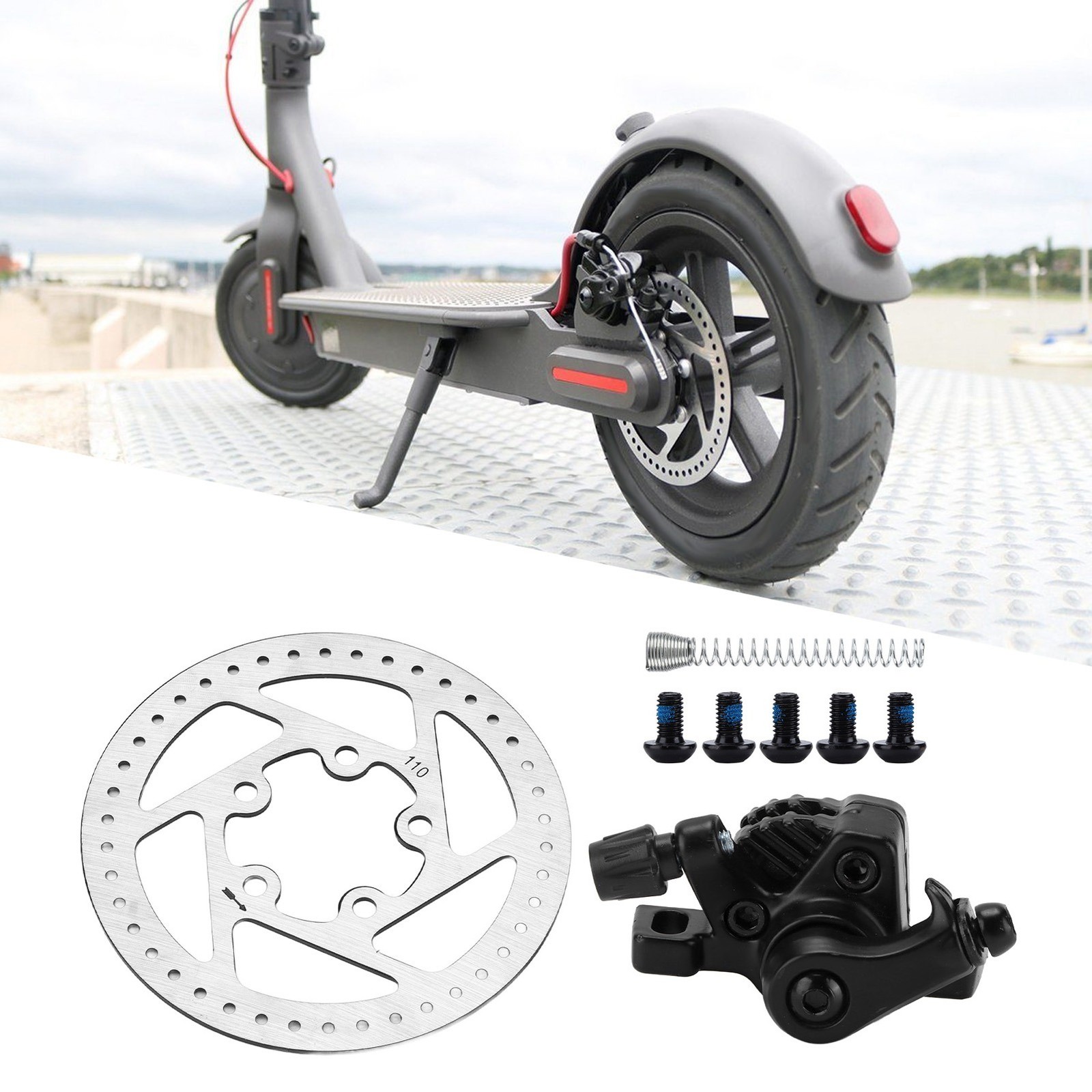 Disc Wheel Brake Kit 110mm Disc Rotor Replacement For M365 Pro Electric Sco ZCTG