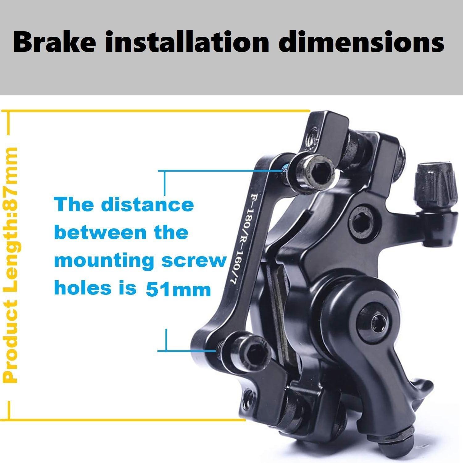 Bike Disc Brake Kit – 2 Pcs 160mm Rotors Calipers & Levers