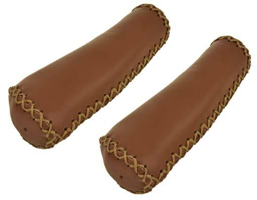 bike Grips PVC Leather 1164C Brown. lowrider grips, beach cruiser grips,