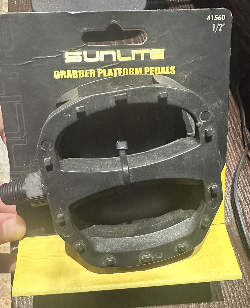 Sunlite Grabber Platform Pedals 1/2″ One-Piece ABS Resin Body Molded Pins Black
