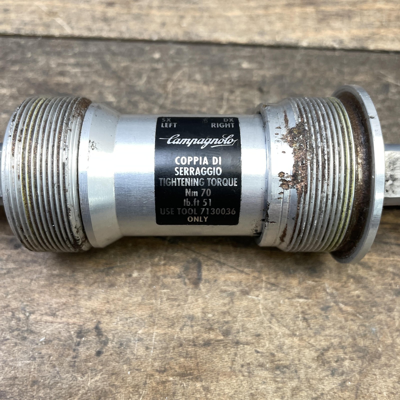 Vintage Campagnolo Chorus Bottom Bracket 68mm English 111mm ISO Square Taper