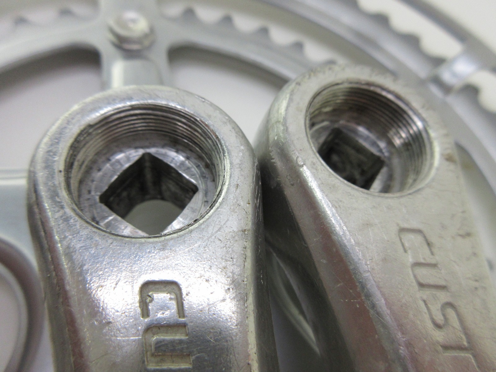 SR Suntour Custom Vintage Bicycle Crankset 170mm 40/52T Double Chainring Silver