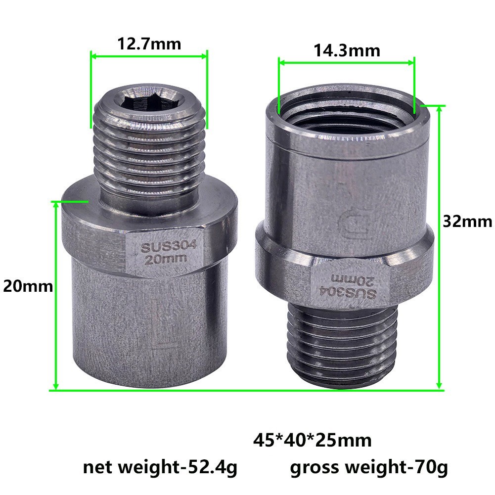 Stainless Steel Adaptors Designed Specifically for Standard Bike Crank Sizes