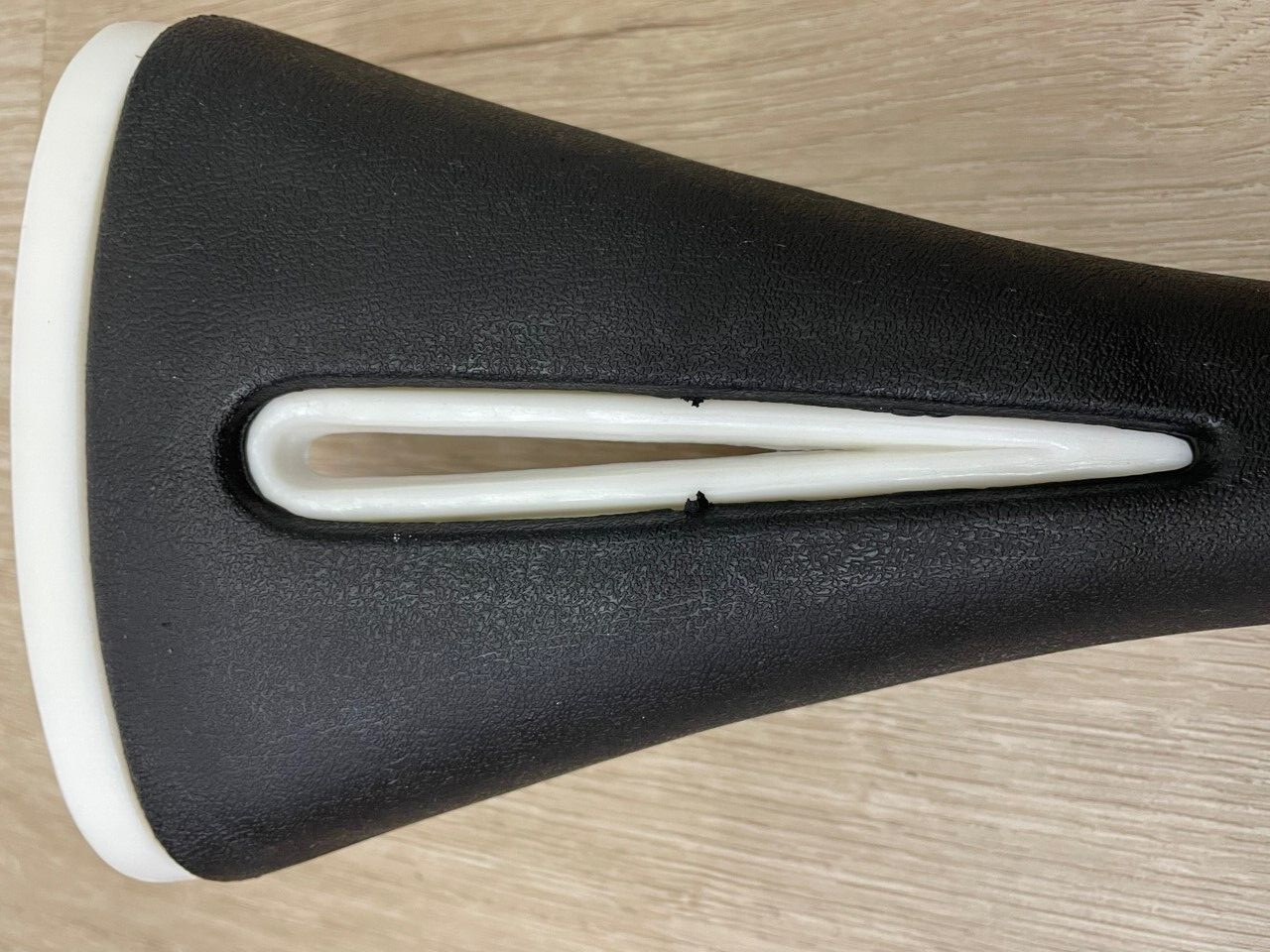 NOS Old School BMX White Padded Black Taiwan Made Saddle with seat gut excluded