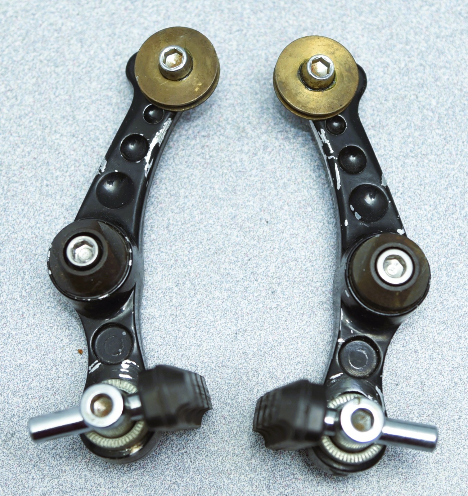 SUNTOUR ROLLER CAM BRAKE SET, FRONT/REAR COMPLETE, RARE BLACK! vintage mtb