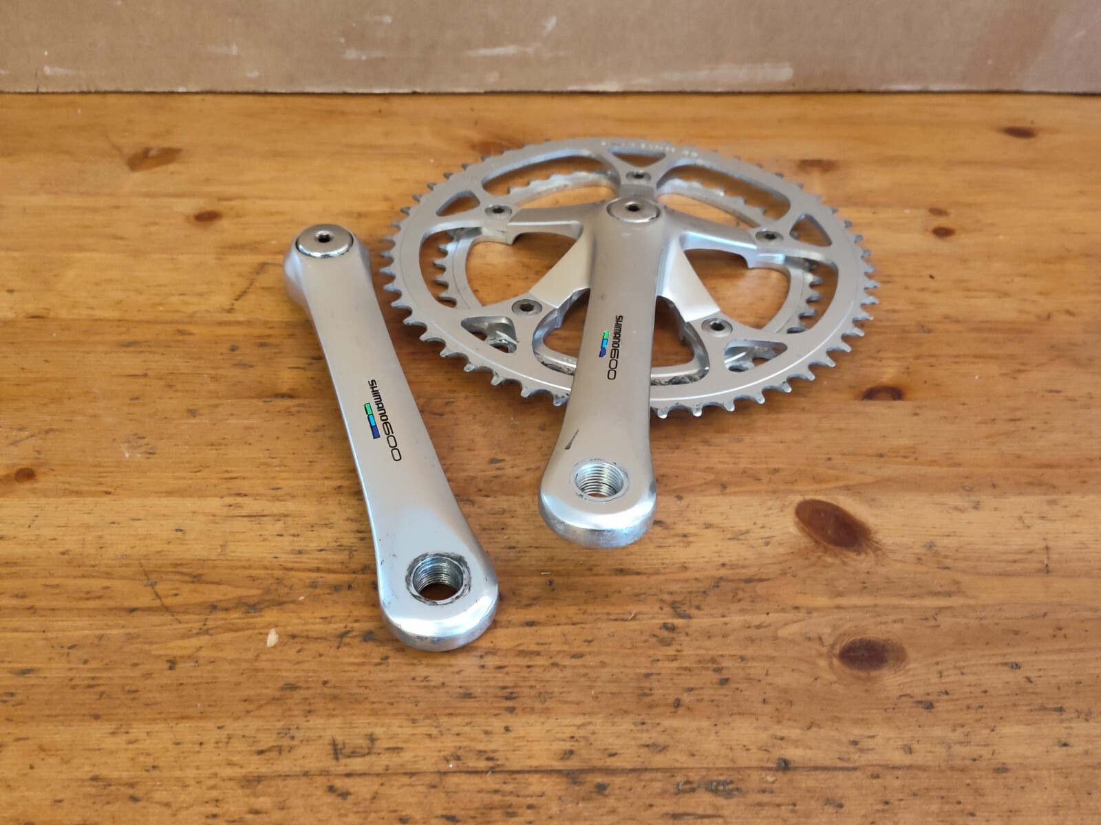Shimano 600 6400 Crankset 172.5mm 53/42 Biopace Chainrings