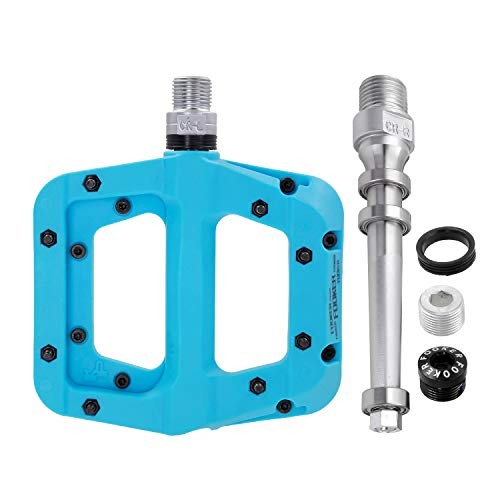 MTB Pedals Mountain Bike Pedals 3 Bearing Non-Slip Lightweight Blue 3 bearing