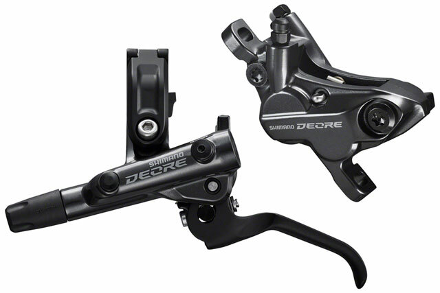 Shimano Deore BL-M6100/BR-M6120 Disc Brake and Lever – Front, Hydraulic, Resin P