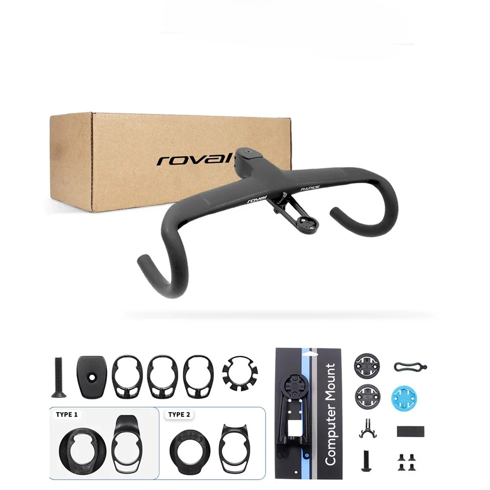 Carbon Cockpit Full Internal Cable Road Bicycle Di2 Integrated Handlebar 360mm