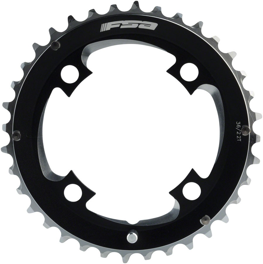 FSA Pro MTB 11 Speed Outer Chainring 36T 96mm BCD 4 Bolt Black Aluminum