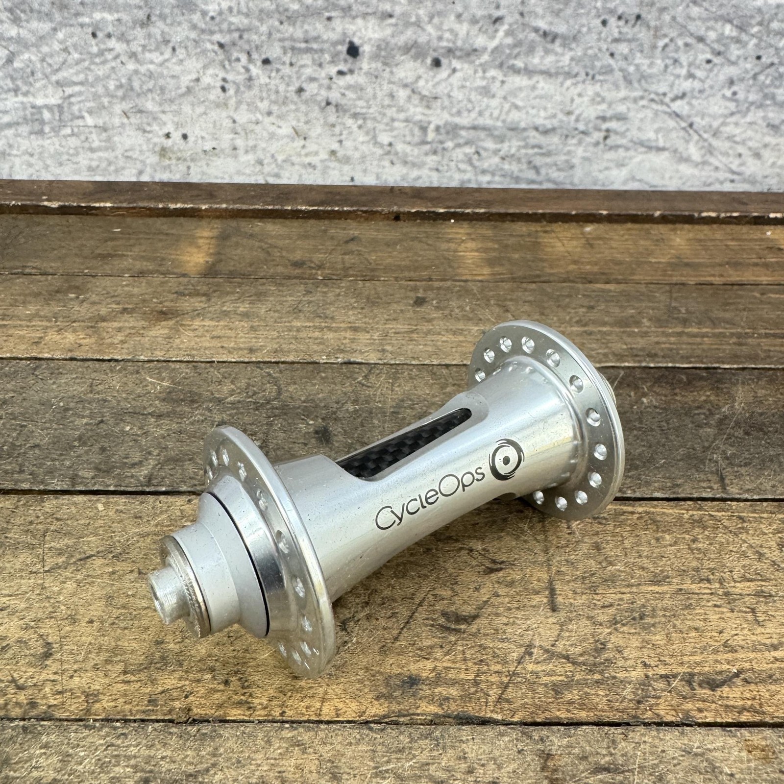 CycleOps Front Hub 32 Hole 32h Carbon Aluminum Shell 7003F QR Silver Rim Brake