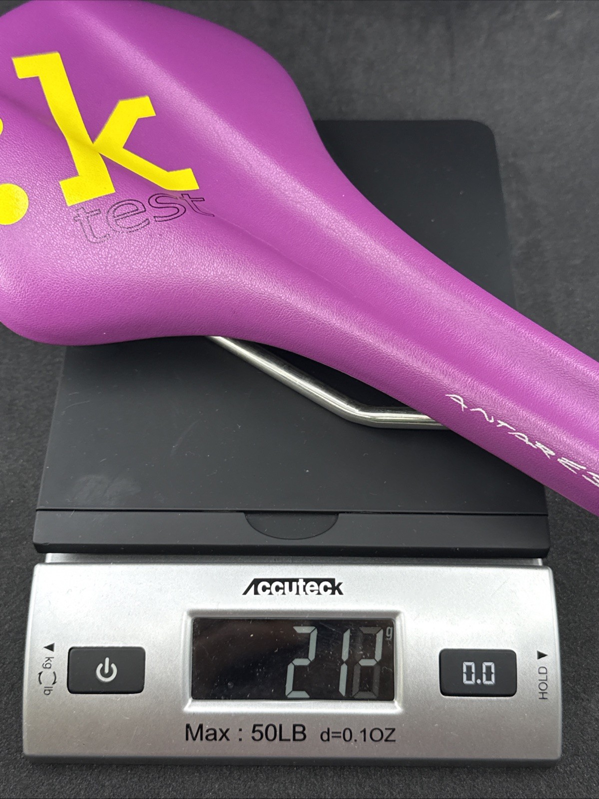 fi:zi’k Antares VS TEST Purple 142mm K:ium Rail Saddle EXCELLENT USED