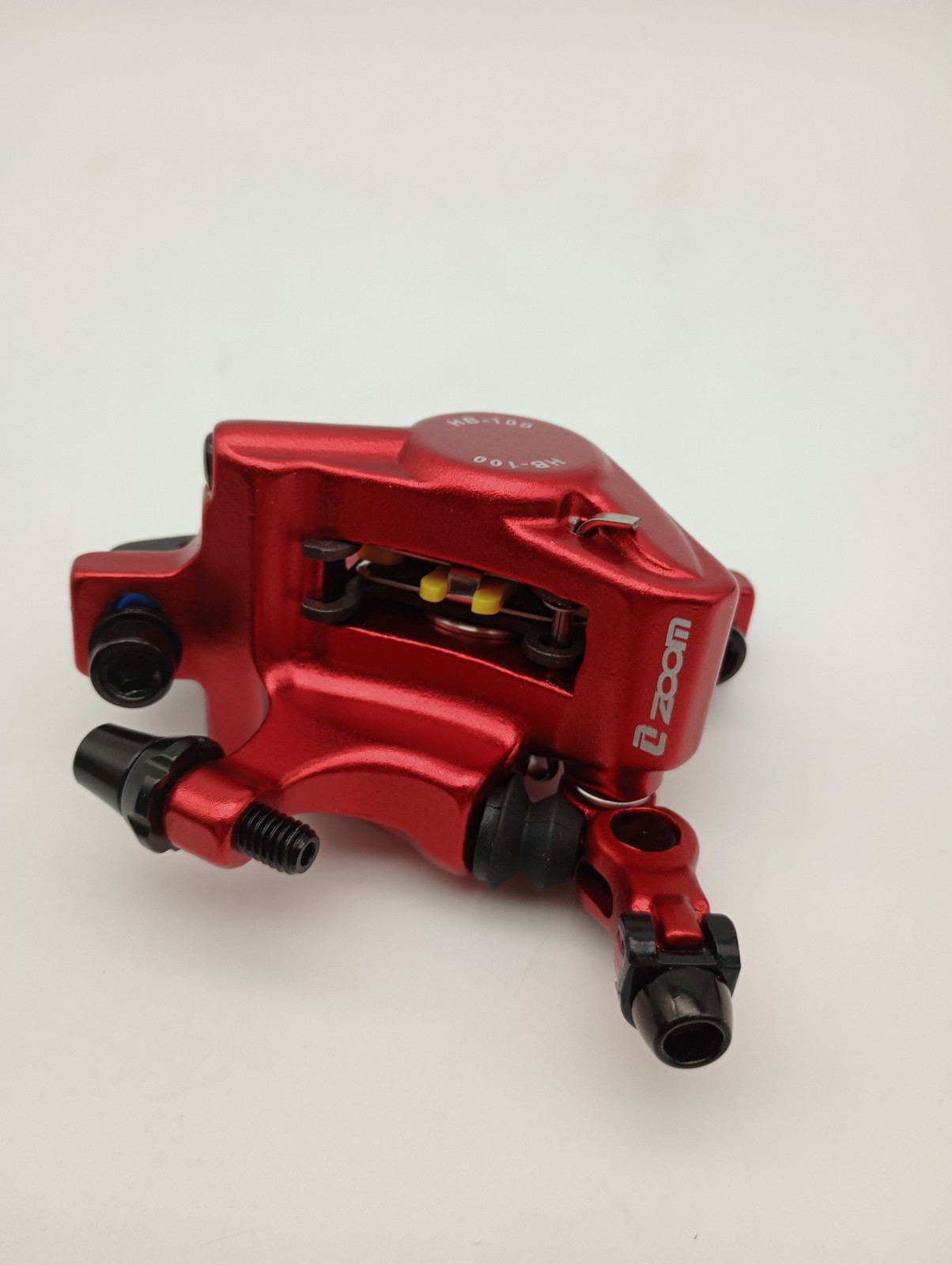 Hydraulic Disc Brake Calipers for Mountain Bikes – Front & Rear Set, Red, XTech