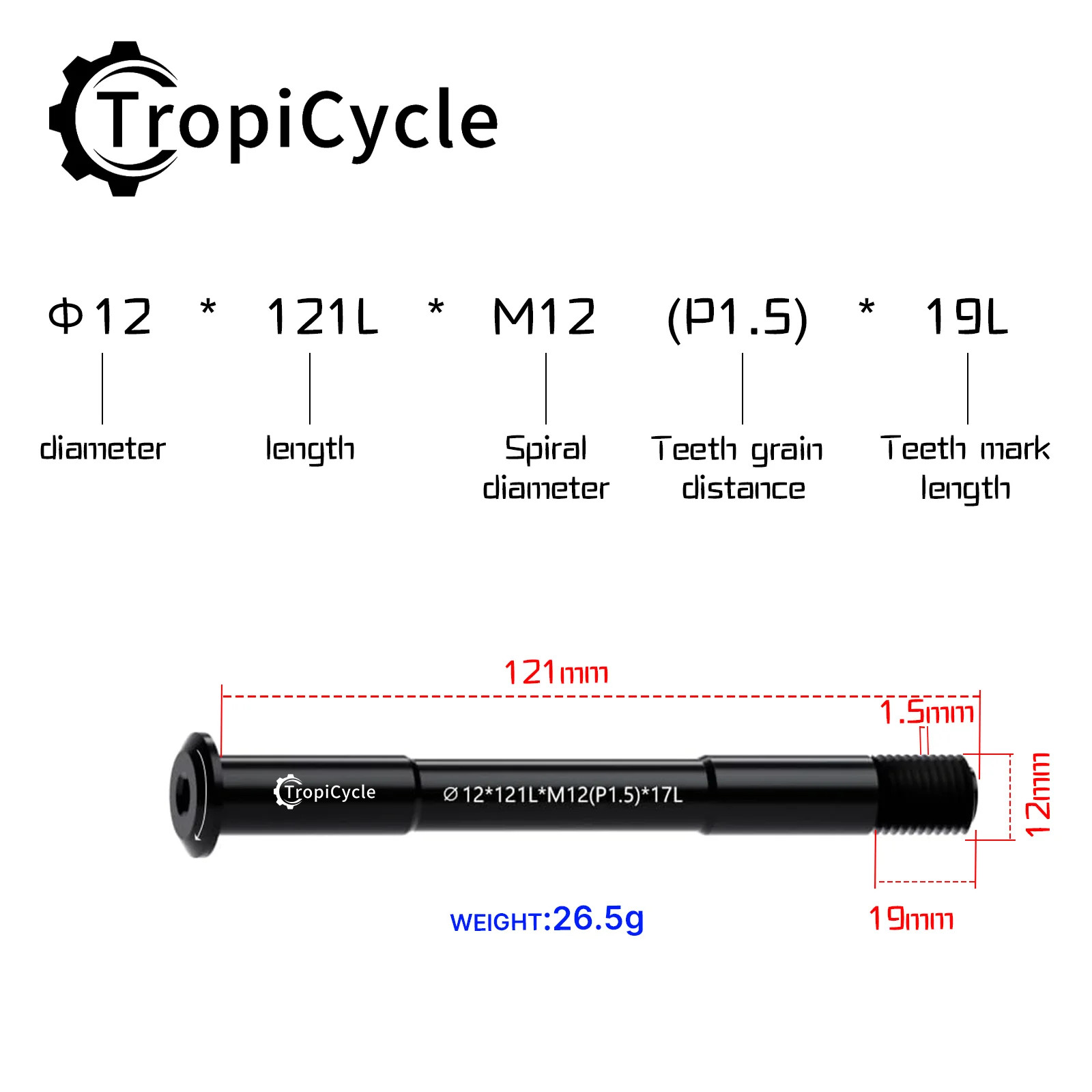Bike Thru Axle M12 Front Rear Aluminum Alloy MTB Road 12×100 110 142 148 174mm