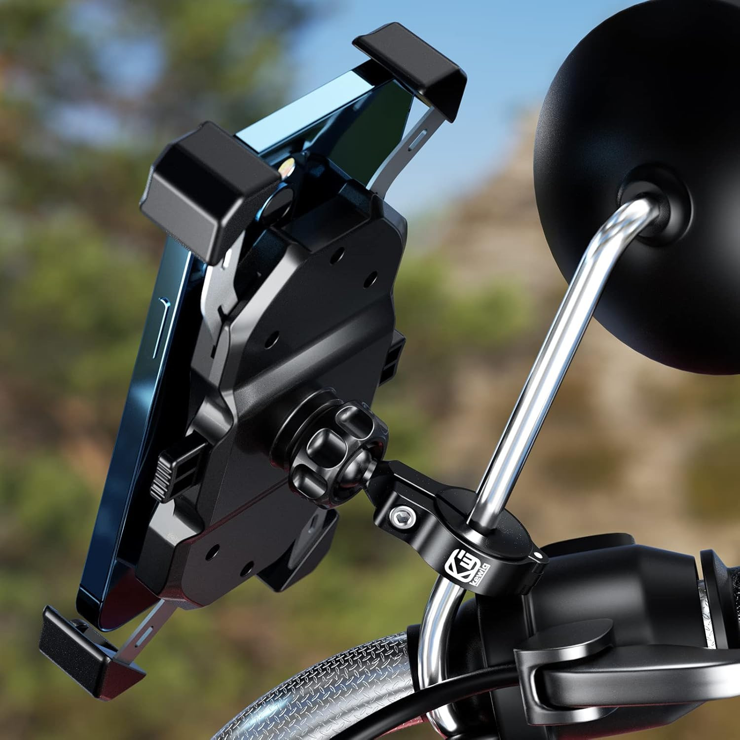 Aluminum Alloy Mount Base with 0.67» TPU Ball | for Handlebar Round