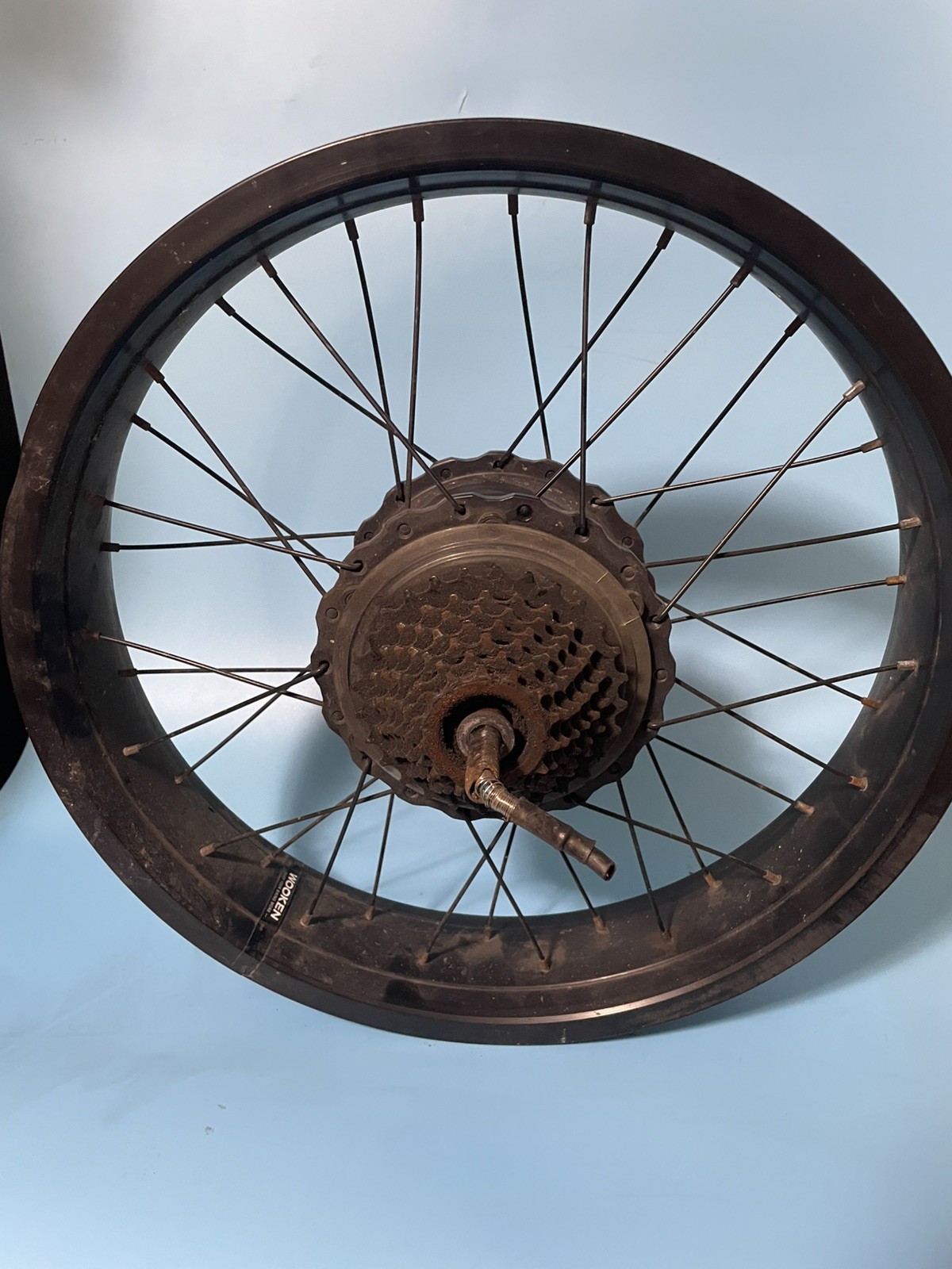 20″ 48V Electric Bicycle E-Bike Rear Wheel Hub Motor Fat Tire, for parts- Read