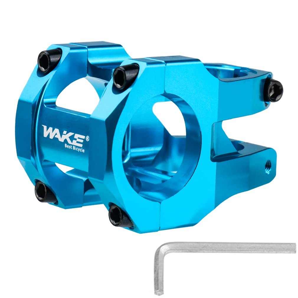 31.8 Stem 35mm MTB Mountain Bike Riser Handlebar Stem Replacement Blue Riser