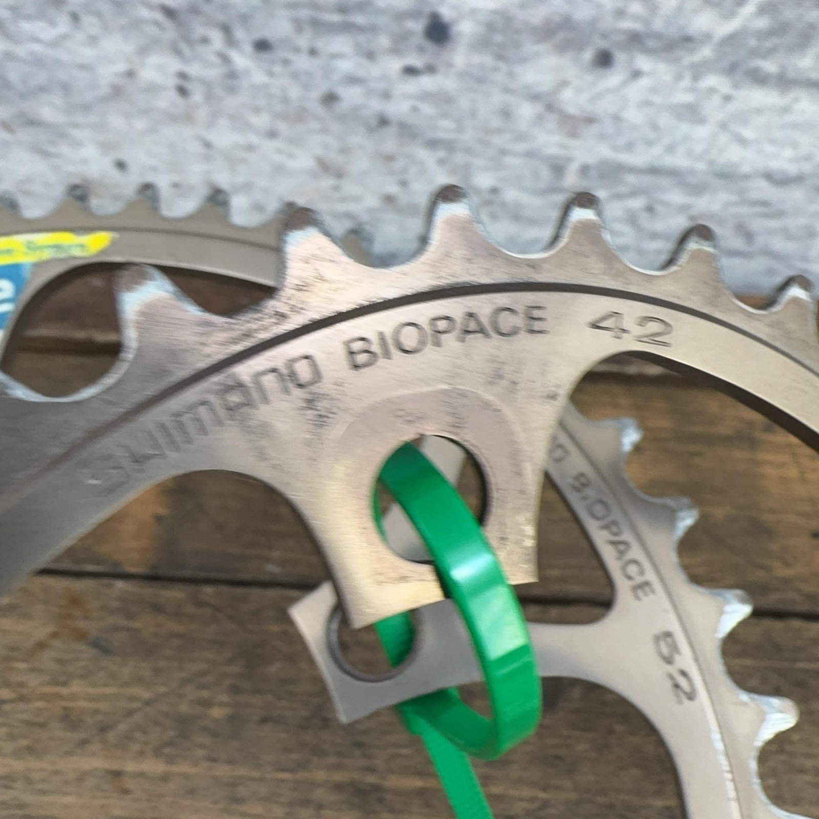 Vintage Shimano Biopace Chainring Set 42 Tooth 130 BCD 5 Arm Road Bike Oval 42t