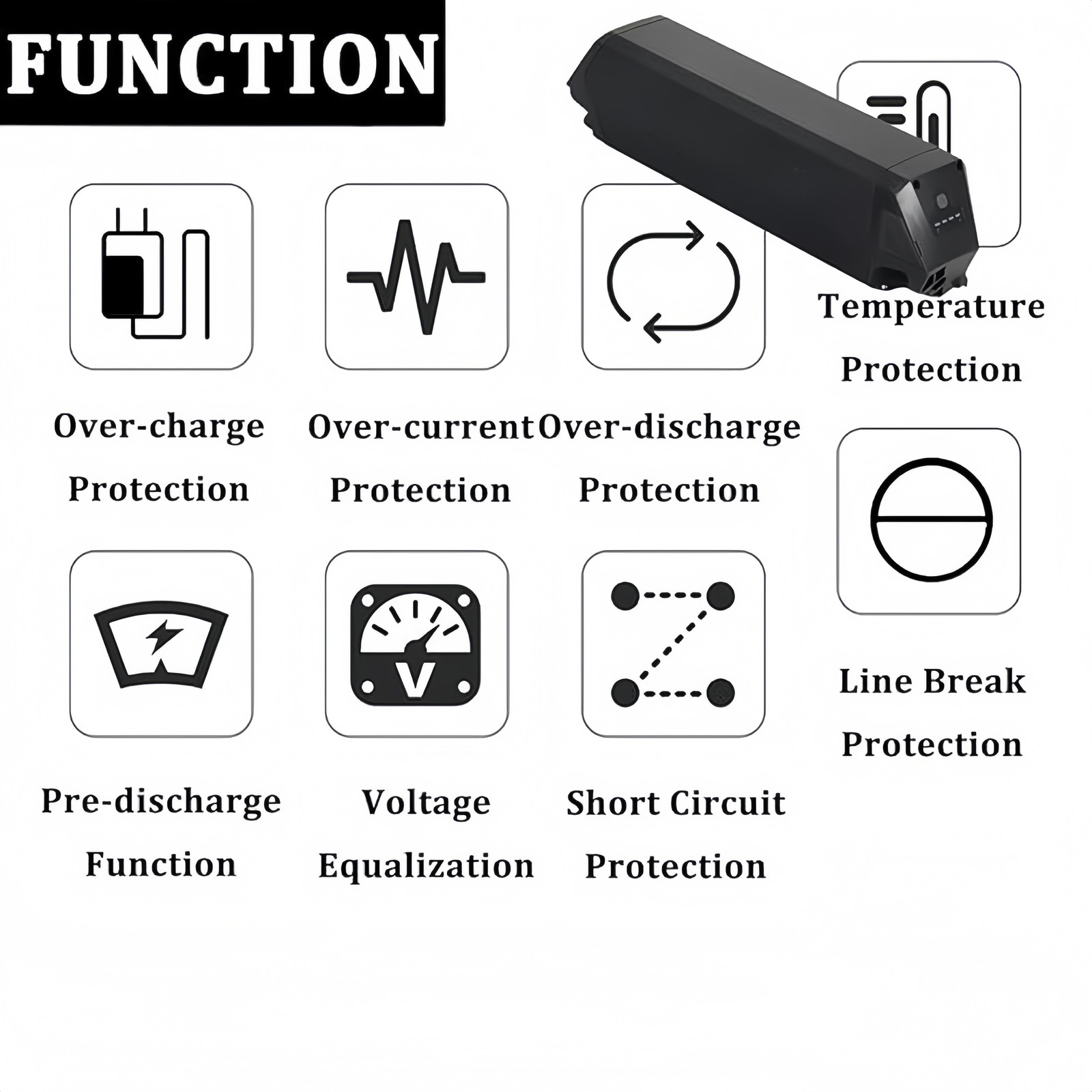 48v 25ah Electric Bike Replacement Battery Down Tube Lithium Battery For E-bike