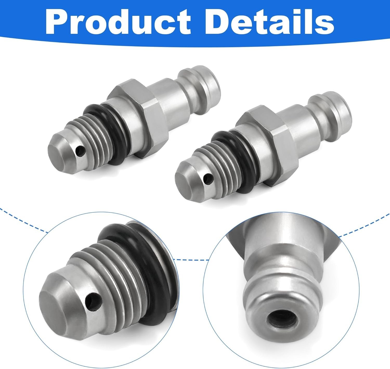 2-Pack Bleeder Fitting Kit for SeaStar Front Mount Cylinders 3/8″