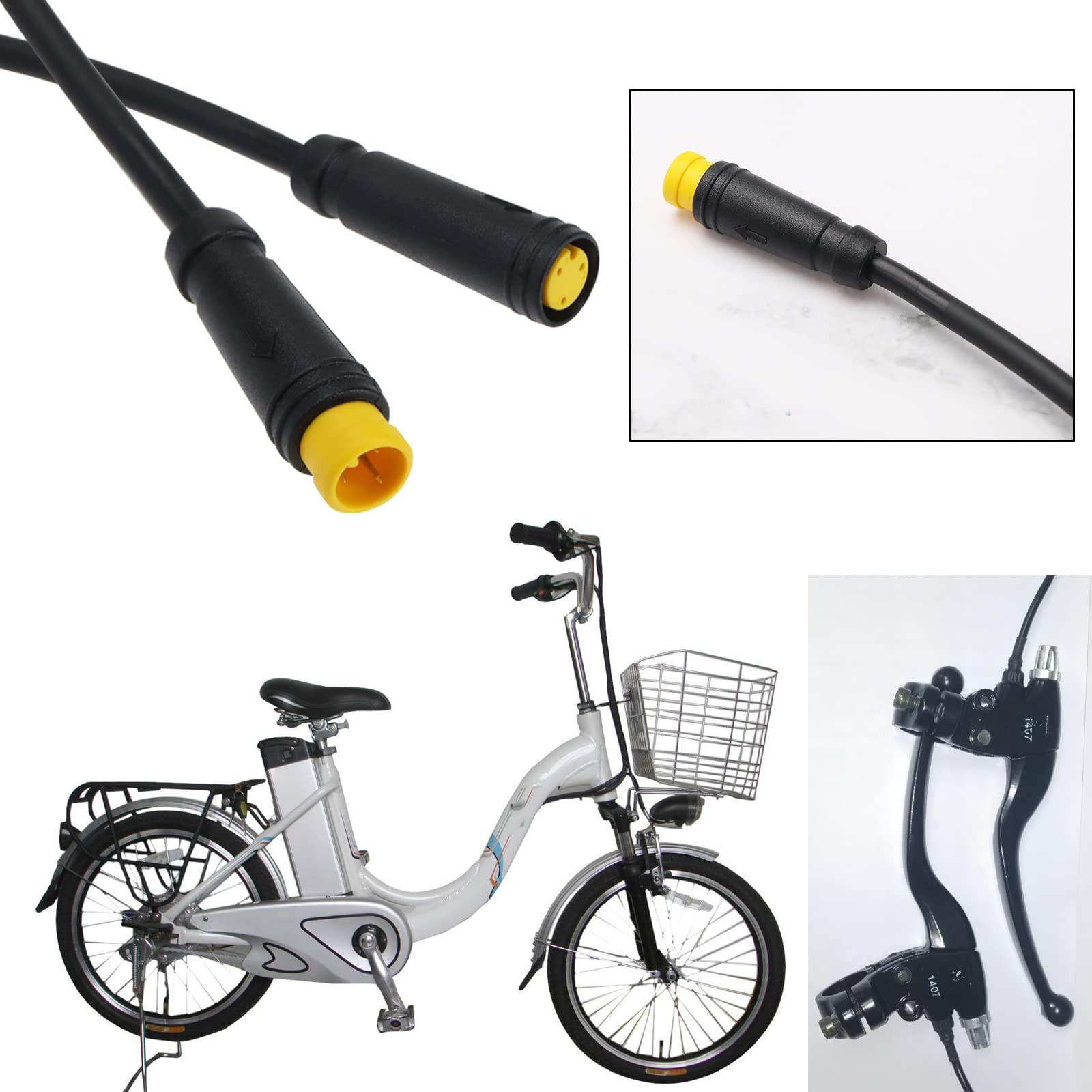 3 Pin Extension Cable Compatible with Bafang BBS BBSHD …