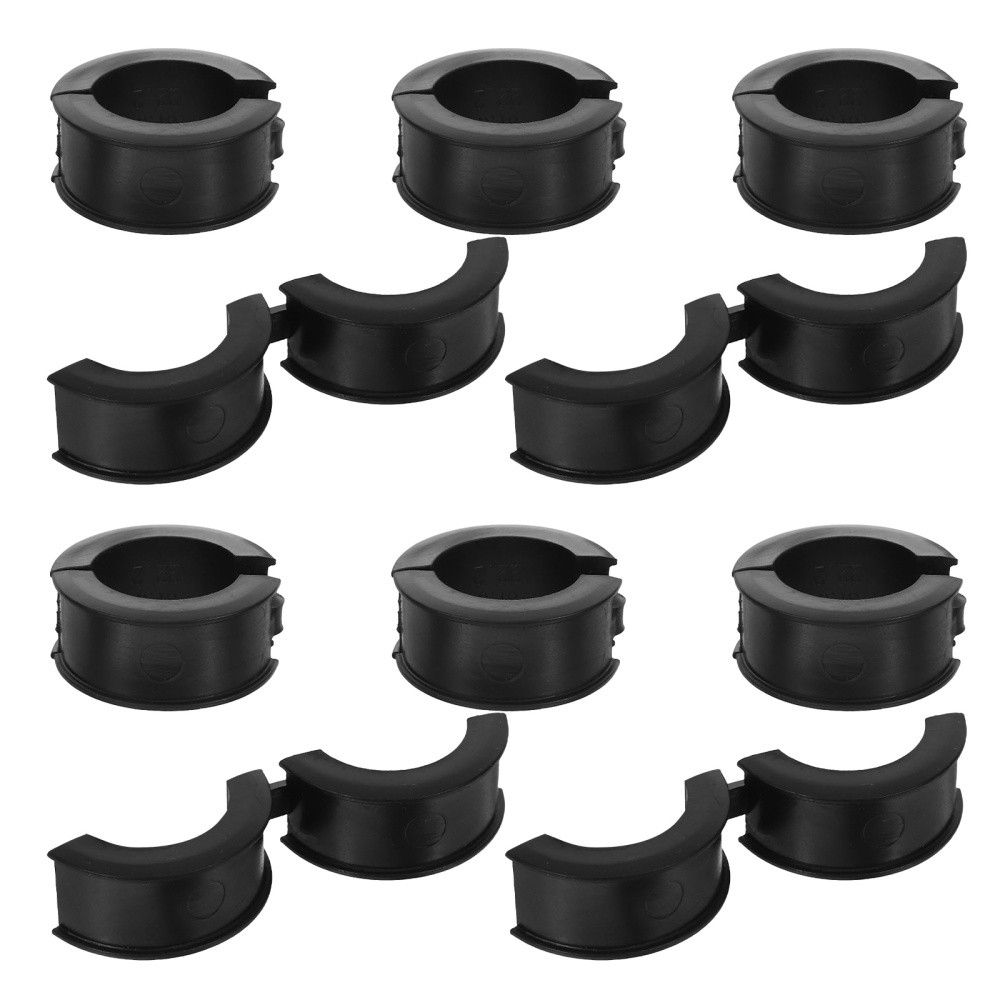 10Pcs Durable Bicycle Handlebar Shim Kit Black Tpr Anti Slip Shock Absorption