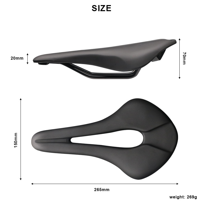 Breathable PU Leather Comfortable MTB Mountain Road Bike Bicycle Saddle Seat Gel