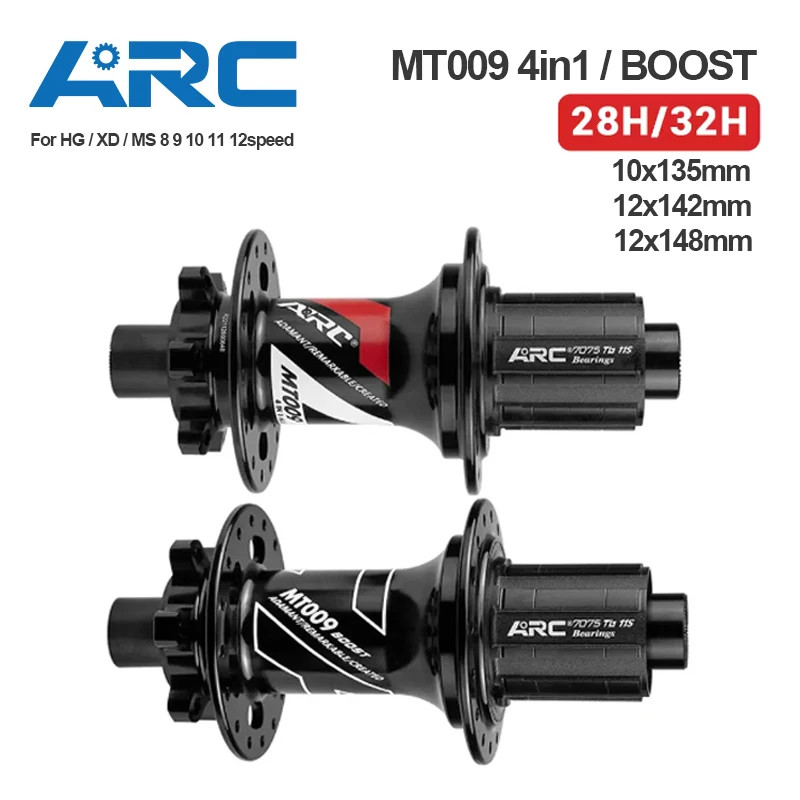ARC MT009 Rear Hub 4In1 BOOST 10X135 12X142 12X148 MTB XC Gravel E Bike Bicycle