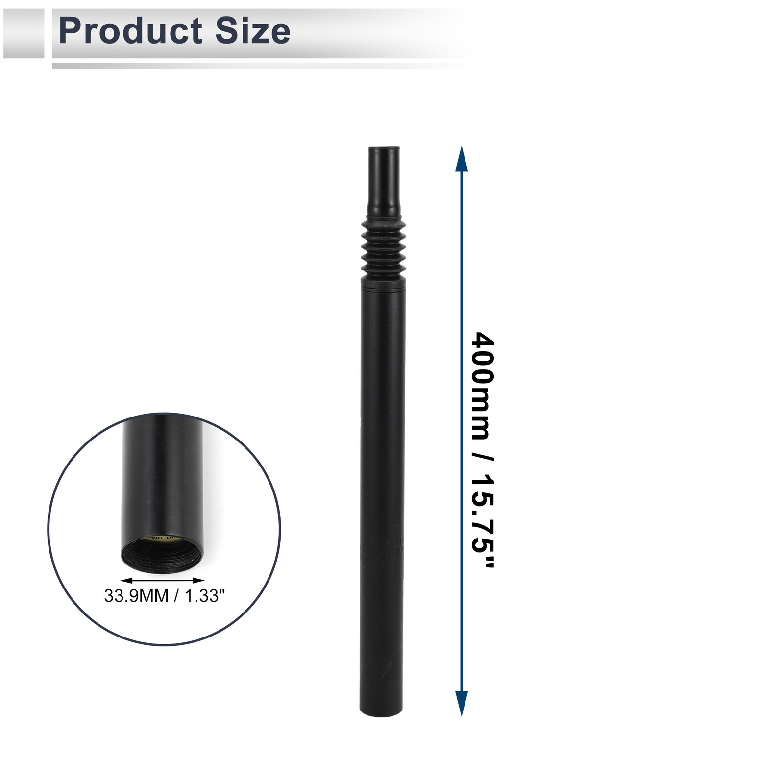 Bike Seat Posts 33.9x400mm Shock-absorbing Saddle Post Seat Black Aluminum Alloy