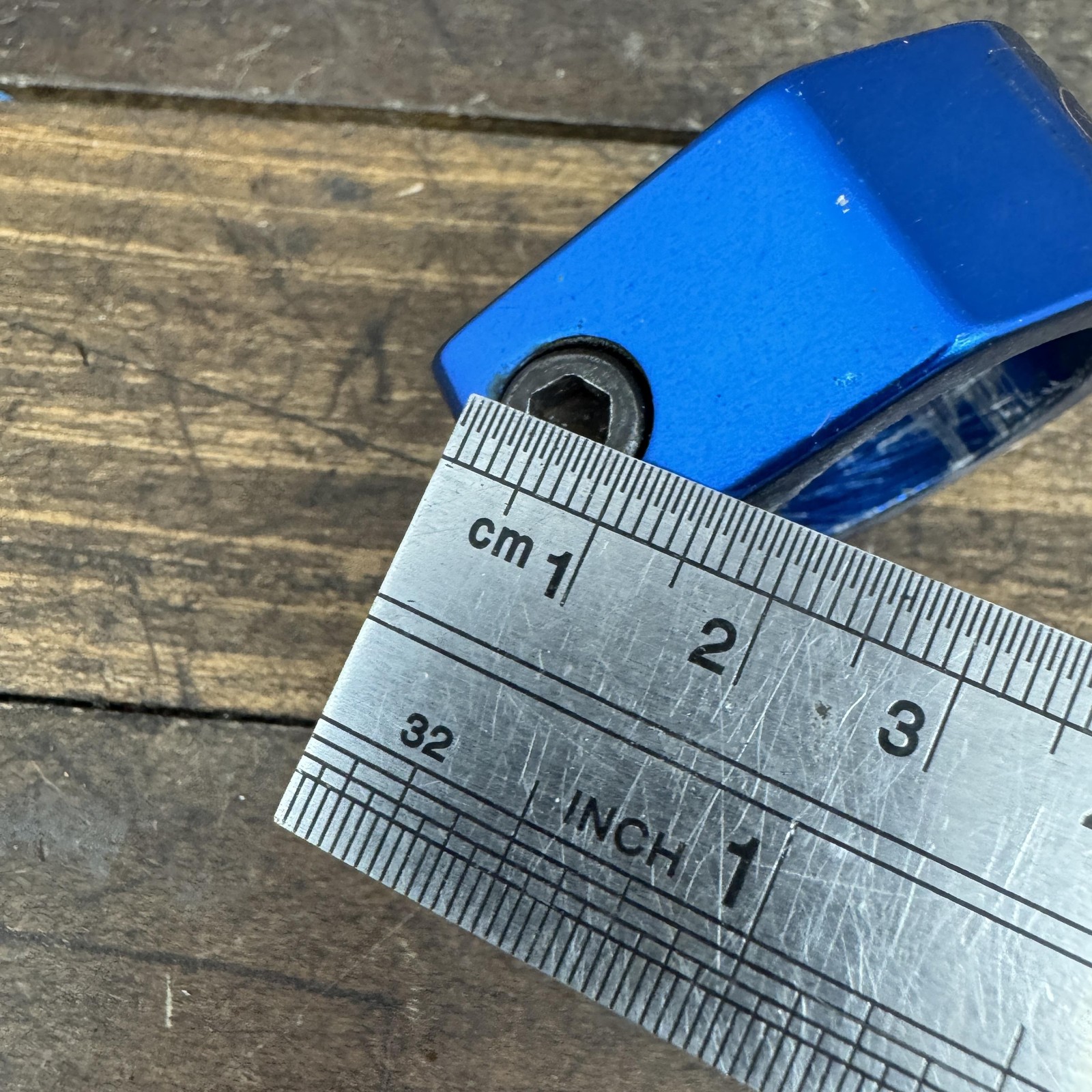 VIntage Xcaliber BMX Seatpost Clamp 25.4mm Blue Alloy 80s OG X-Caliber Collar