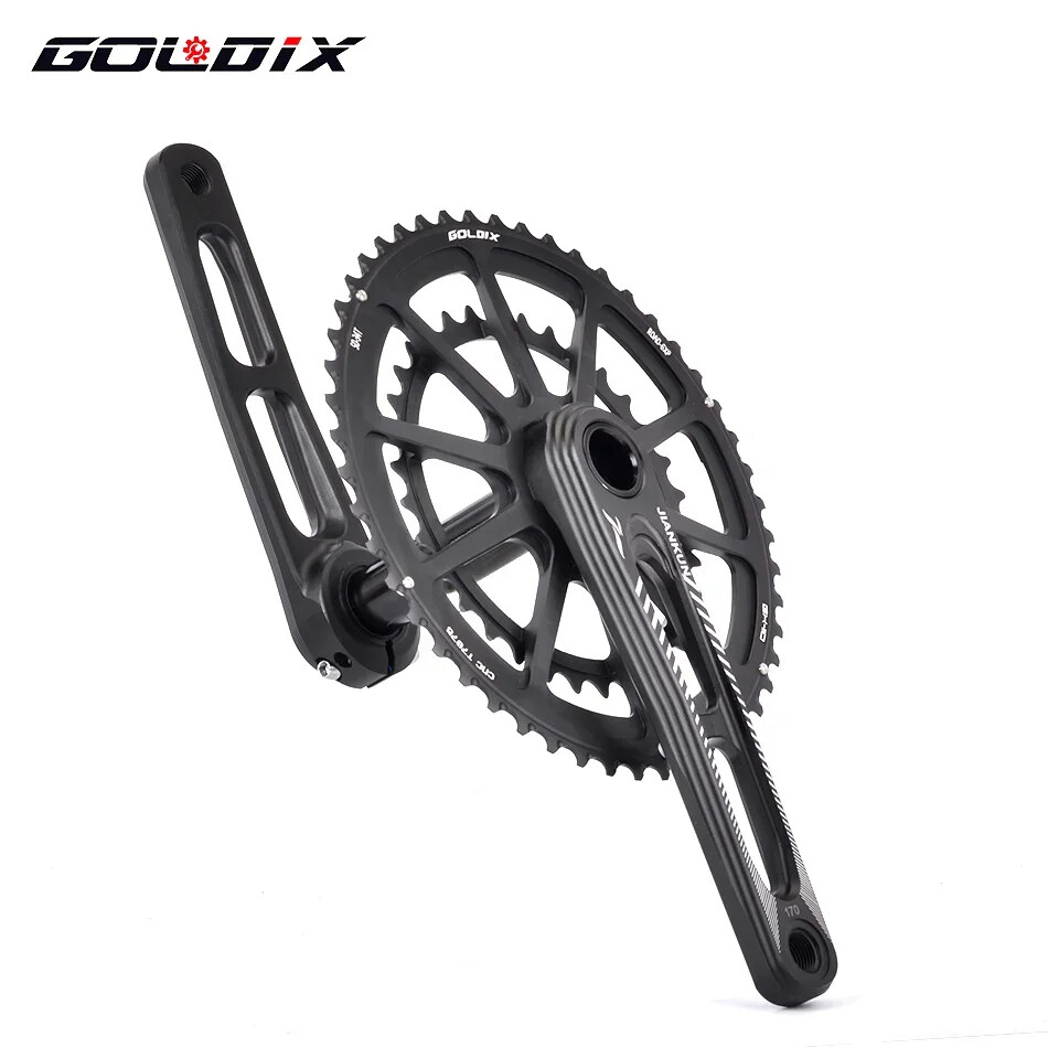 Gravel Road Bicycle Crankset 170/175mm Crank Arms Single/Double Chainring 50-34T