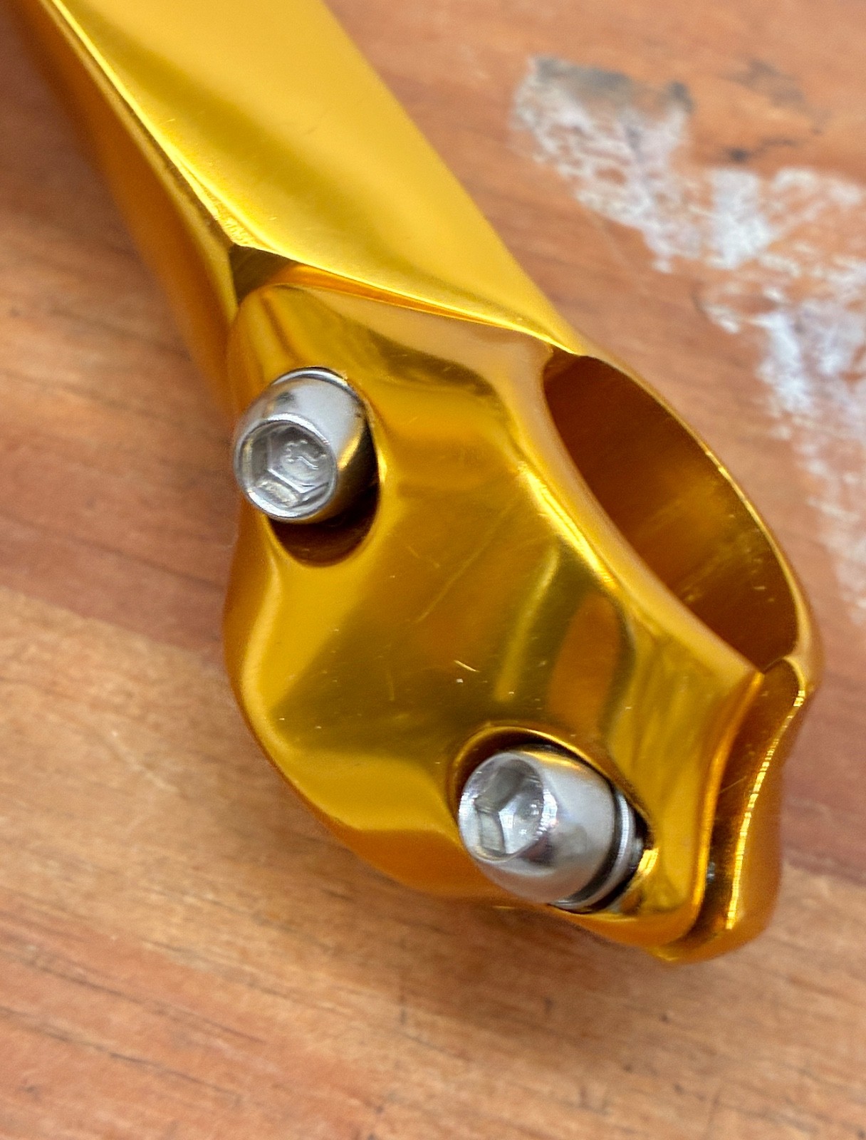 New Gold Quill Stem Ano 11cm Alu • Detachable Face Plate • 26.0mm Road Track Fix