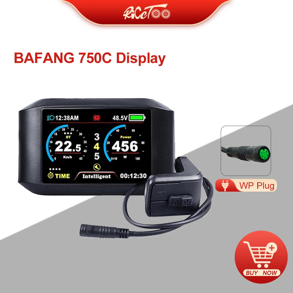 E-bike LCD 750C Display for Electric Bicycle Mid Drive Motor 36V 48V 52V 60V