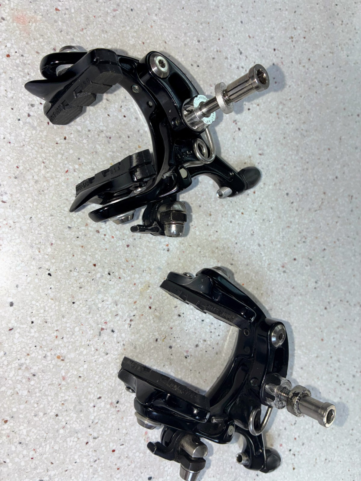 TRP Standard Center Mount Rim Brake Road Calipers Titanium Hardware 270 Grams!!!